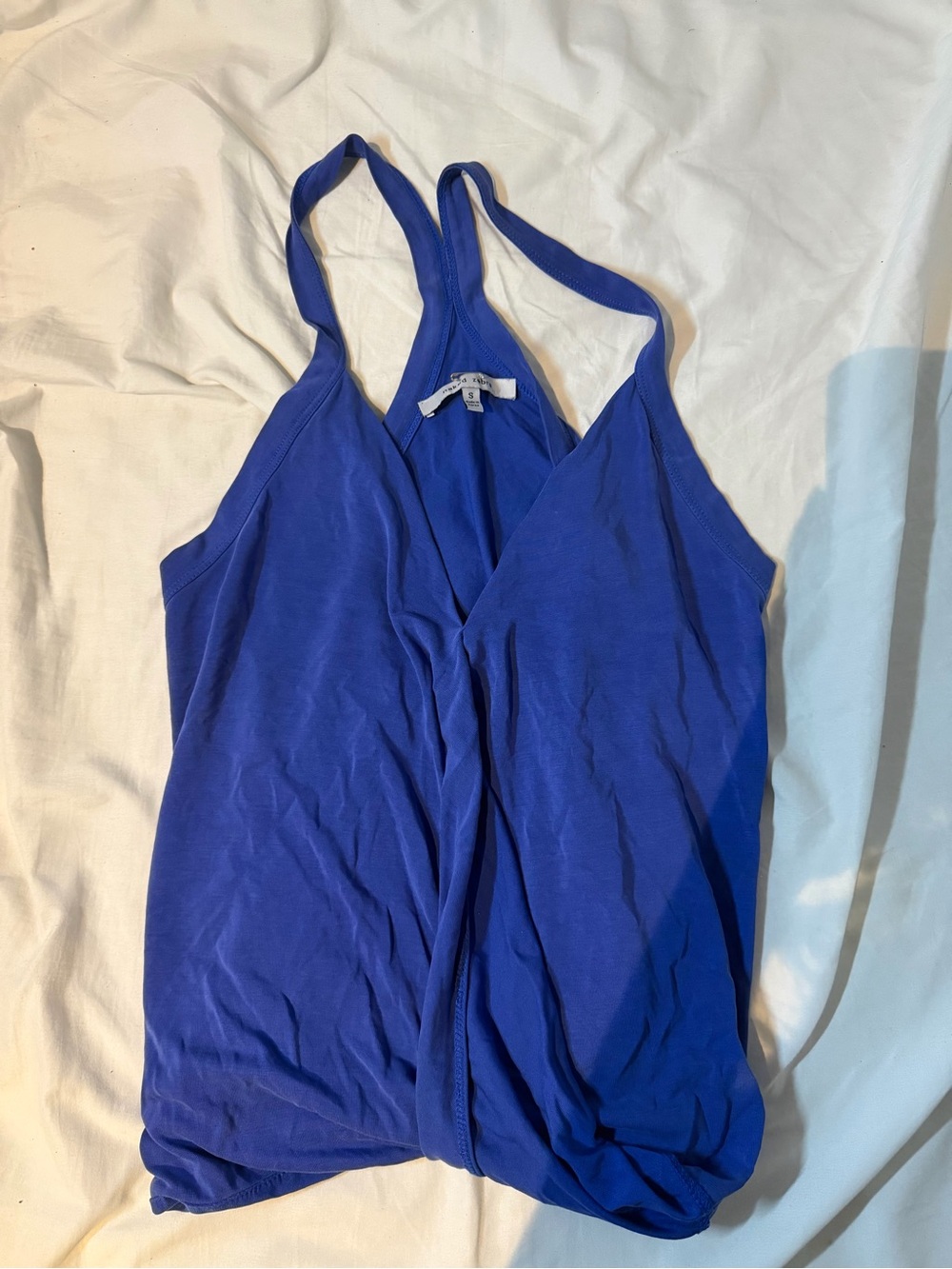 Naked Zebra Royal Blue Twist-Front Racerback Camisole